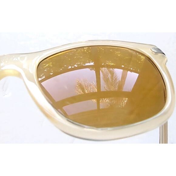 Oliver Peoples XXV Beige Square Sunglasses Italy RX Frames w Case